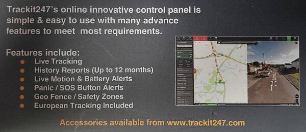 trackit247 control panel features