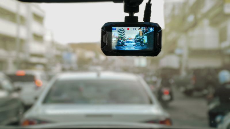 dash cam in a car